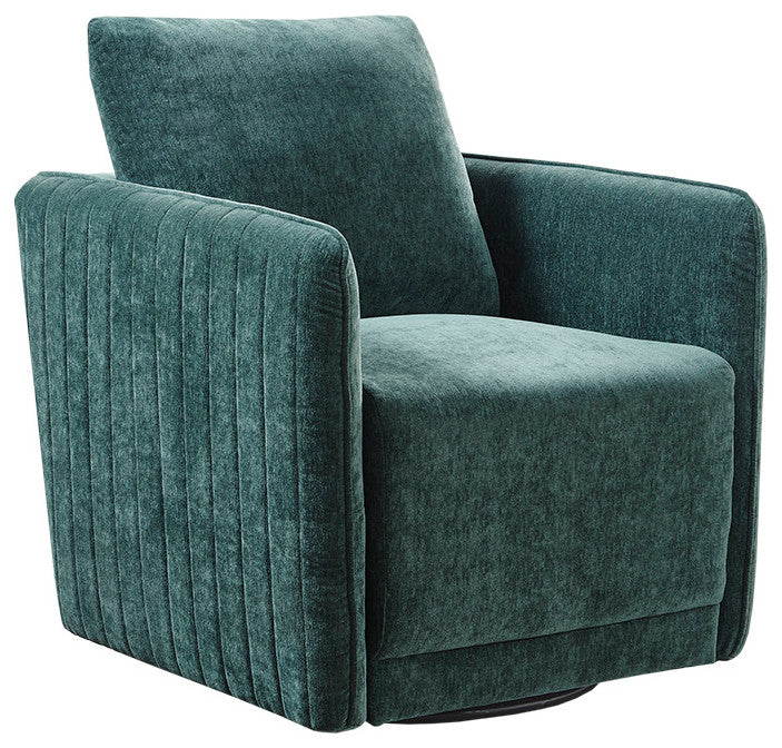 Madison Park Kaley Modern Luxurious Swivel Lounge Accent Chair, Green