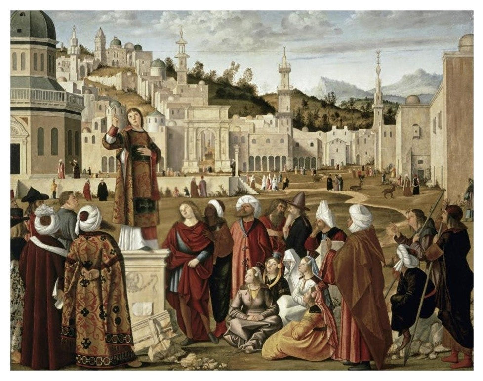 "St. Stephen Preaching at Jerusalem" Print by Vittore Carpaccio, 32"x25"