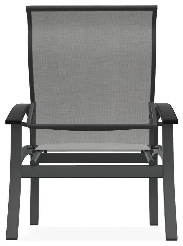 Belle Isle Sling Adjustable Outdoor Dining Chair, Alloy/Graphite