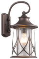 Marhaus 1-Light Rubbed Bronze Outdoor Wall Sconce 15" High