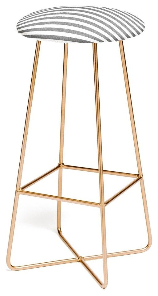 Deny Designs Little Arrow Design Co Stripes In Grey Bar Stool