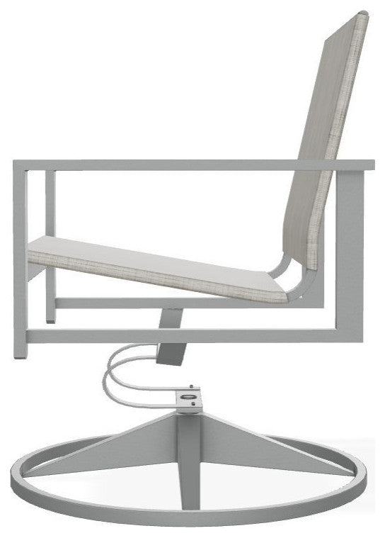 Tribeca Sling Outdoor Swivel Rocker, Smoke/Graphite
