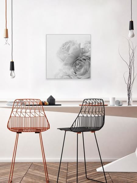 "Roses II" Floater Framed Painting Print on Canvas, 40"x40"