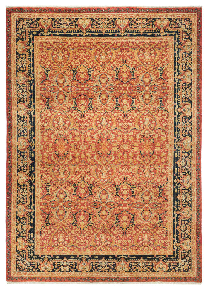 Mogul, One-of-a-Kind Hand-Knotted Area Rug Orange, 6'3"x8'9"