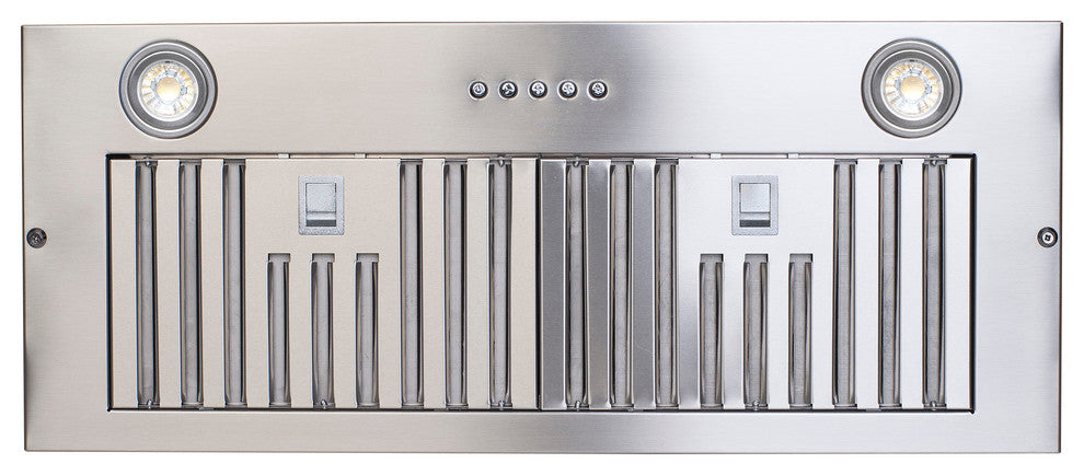 Stainless Steel Range Hood With 3  Speed Button Control, Stainless Steel, 28 in.