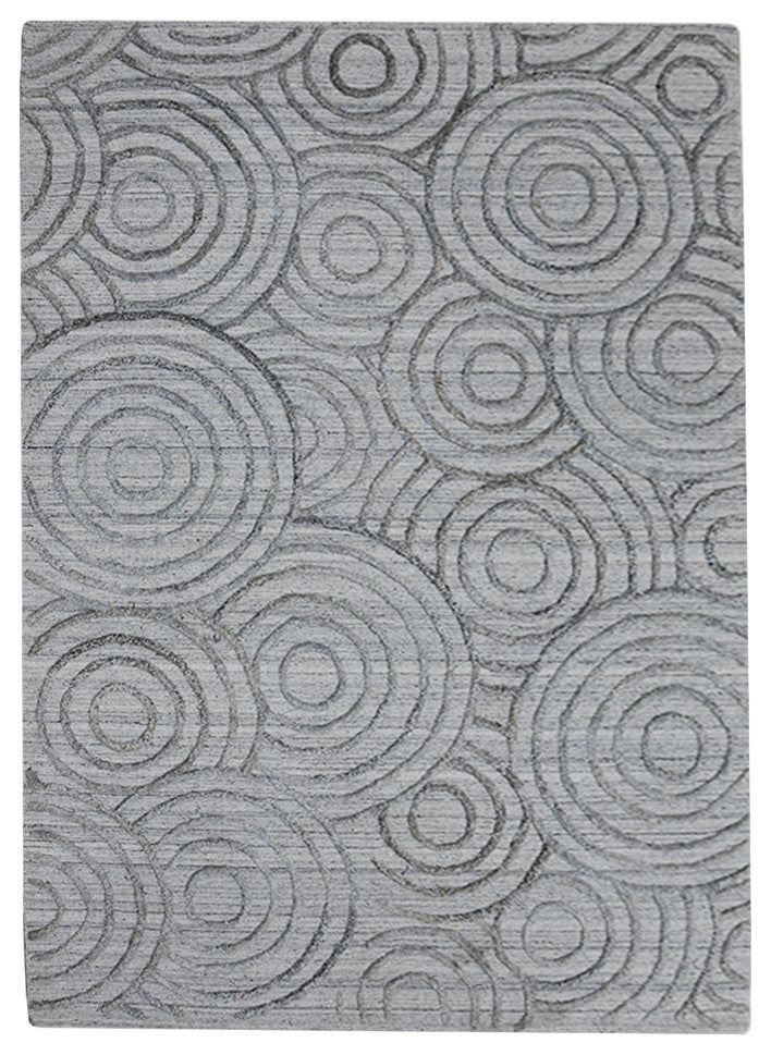 HAND WOVEN FLAT WEAVE KILIM POLYESTER AREA RUGS -Rectangle,Light Gray,Geometric, [Rectangle] 8'x10'