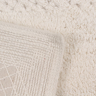 Classy Bath Rugs Set, 17"x24" Rectangle, Ivory