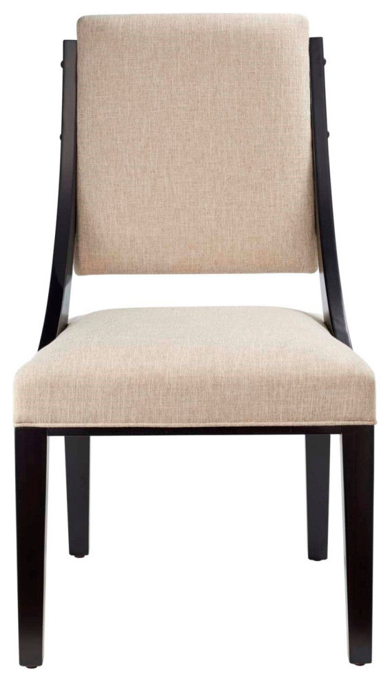Side Dining Chair, Set of 2, Beige, Fabric