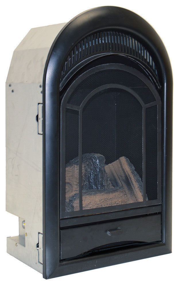 ProCom Dual Fuel Ventless Gas Fireplace Insert - 10,000 BTU, T-Stat