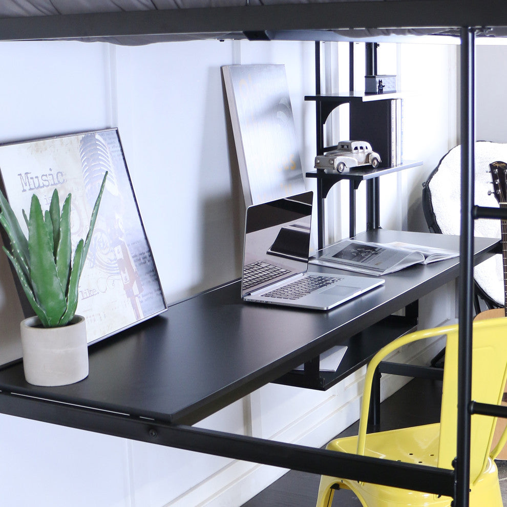 Sanders Full Size Workstation Loft Bed Black