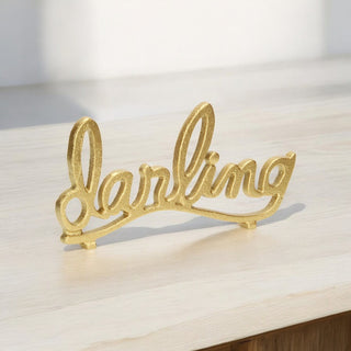 Cast Iron Gold Finish Table Decor, Darling