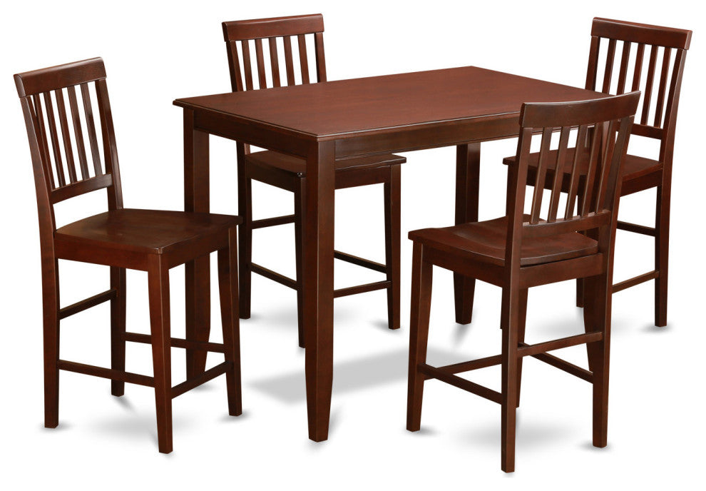 5 Pc Counter Height Dining Set -High Table And 4 Dinette Chairs