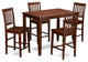 5 Pc Counter Height Dining Set -High Table And 4 Dinette Chairs