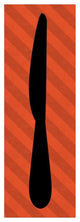 "Mealtime: Red Stripes - Knife" Digital Paper Print by BG.Studio, 14"x38"