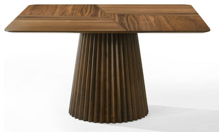 Platte Mid-Century Modern Walnut Square Dining Table