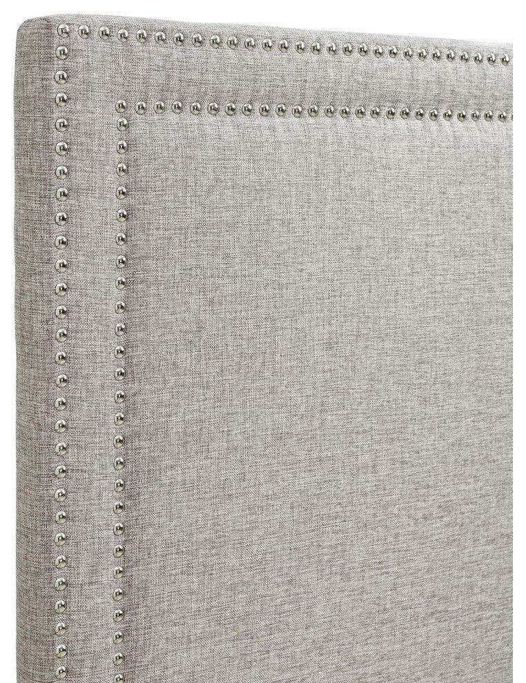 Picket House Emery Upholstered Queen Platform Bed, Gray