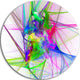 Glowing Ball Of Smoke, Abstract Digital Art Round Metal Wall Art, 23"