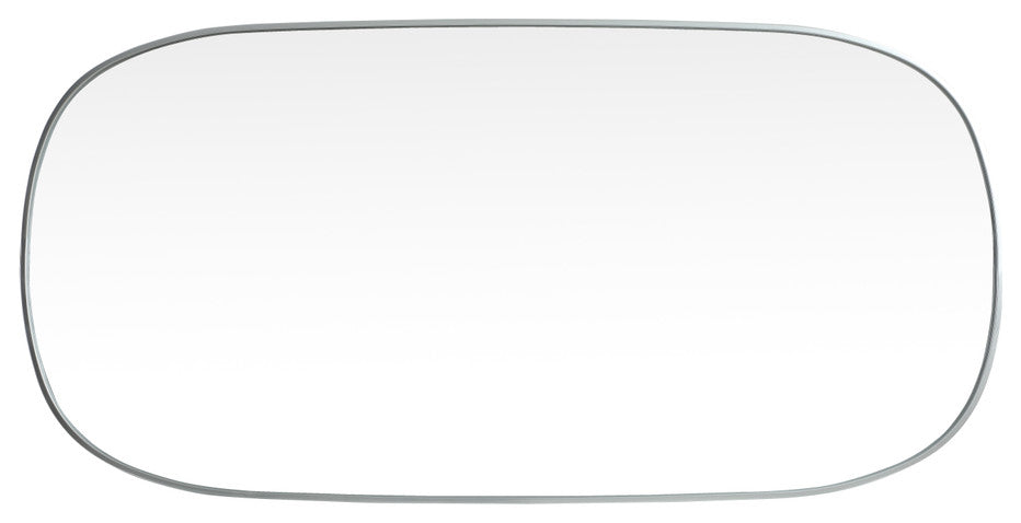 Home Living Metal Frame Oval Mirror 30x60 Inch, Silver