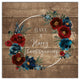 Happy Thanksgiving Floral Wreath 1 16"x16" Canvas Wall Art