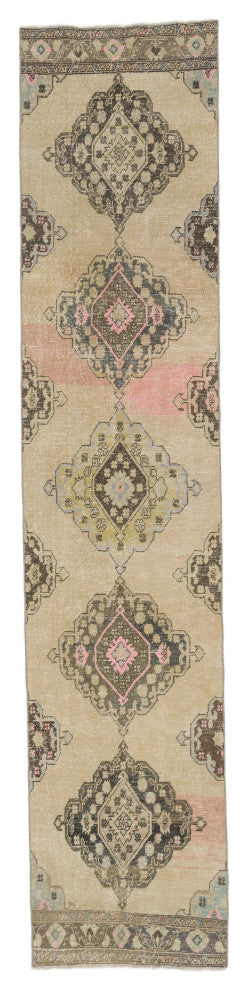 Vintage Turkish Runner Rug 2' 8" x 12' 7", 32 in. x 151 in.