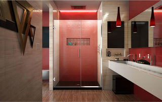 DreamLine Unidoor Plus 50.5" to 51"x72" Hinged Shower Door, Chrome