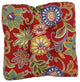19" Squared Patterned Tufted Dining Chair Cushions, Set of 2, Alenia Pompeii