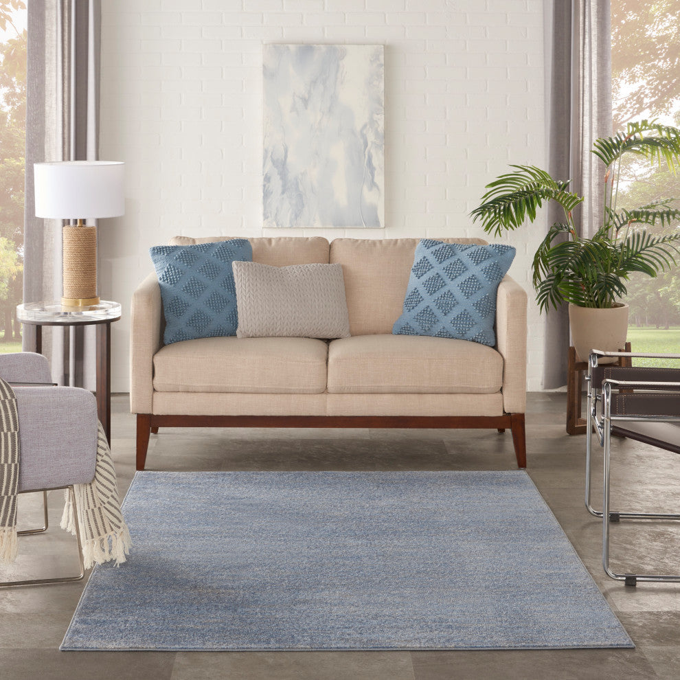 Nourison Essentials 5' x 7' Blue/Grey Outdoor Area Rug