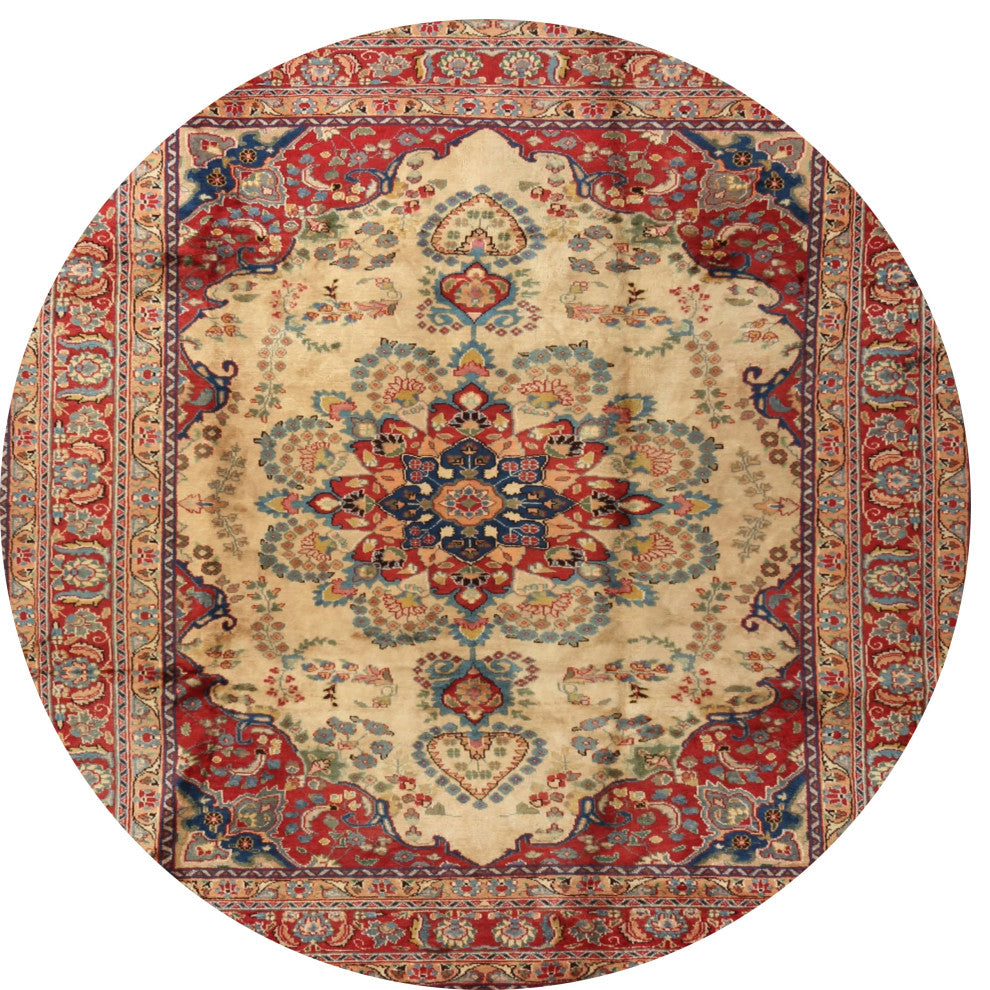 Ahgly Company Indoor Round Traditional Area Rugs, 3' Round