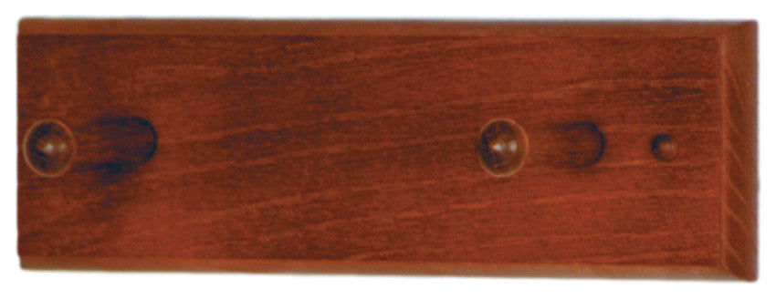 2 Peg Coat Rack, Light Oak, Mahogany