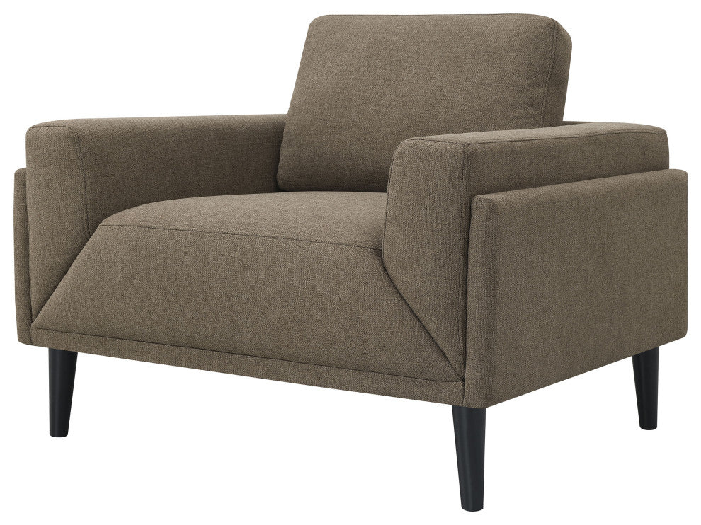 Rilynn Upholstered Track Arm Accent Chair Brown