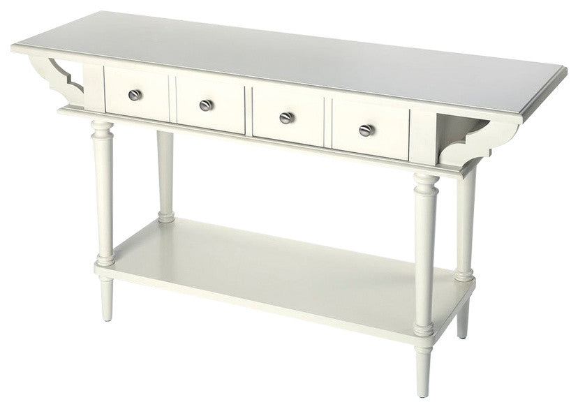 Talia White Console Table
