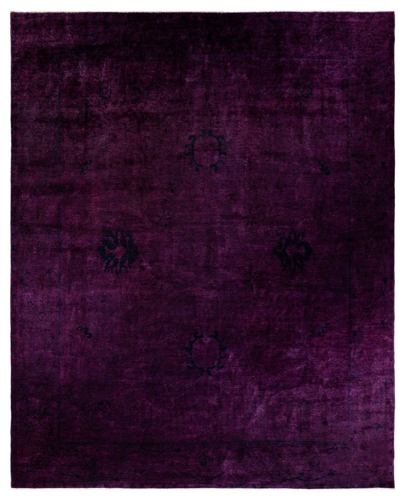 Vibrance, One-of-a-Kind Hand-Knotted Area Rug Purple, 12'0"x14'5"
