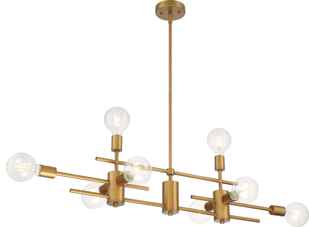 Delphi - 8 Light Island - Aged Gold Finish