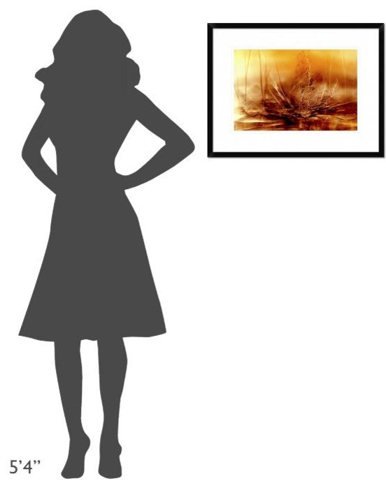 "Burning Water" Framed Digital Print by Willy Marthinussen, 26"x20"