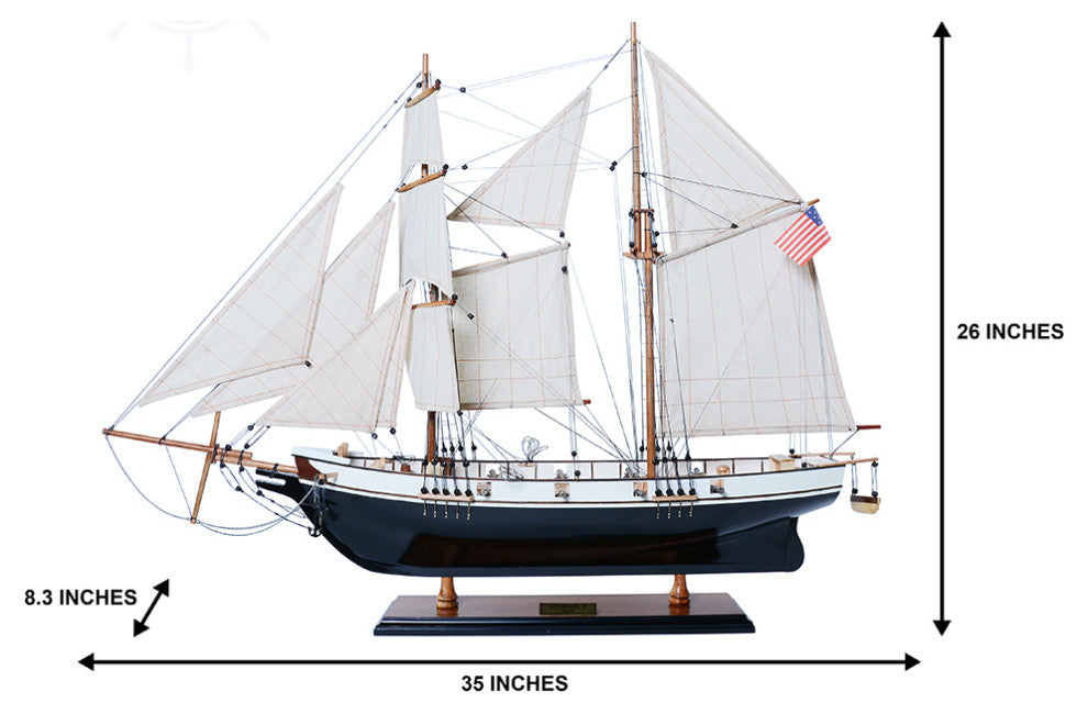 Harvey Painted Museum-quality Fully Assembled Wooden Model Ship