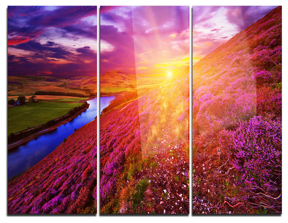 "Colorful Scottish Mountains" Photography Metal Wall Art, 3 Panels, 36"x28"