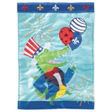 Uncle Sam Alligator Flag, Polyester, Garden