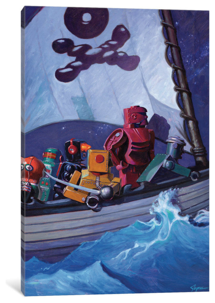 "Robo Pirates" by Eric Joyner, 40x26x1.5