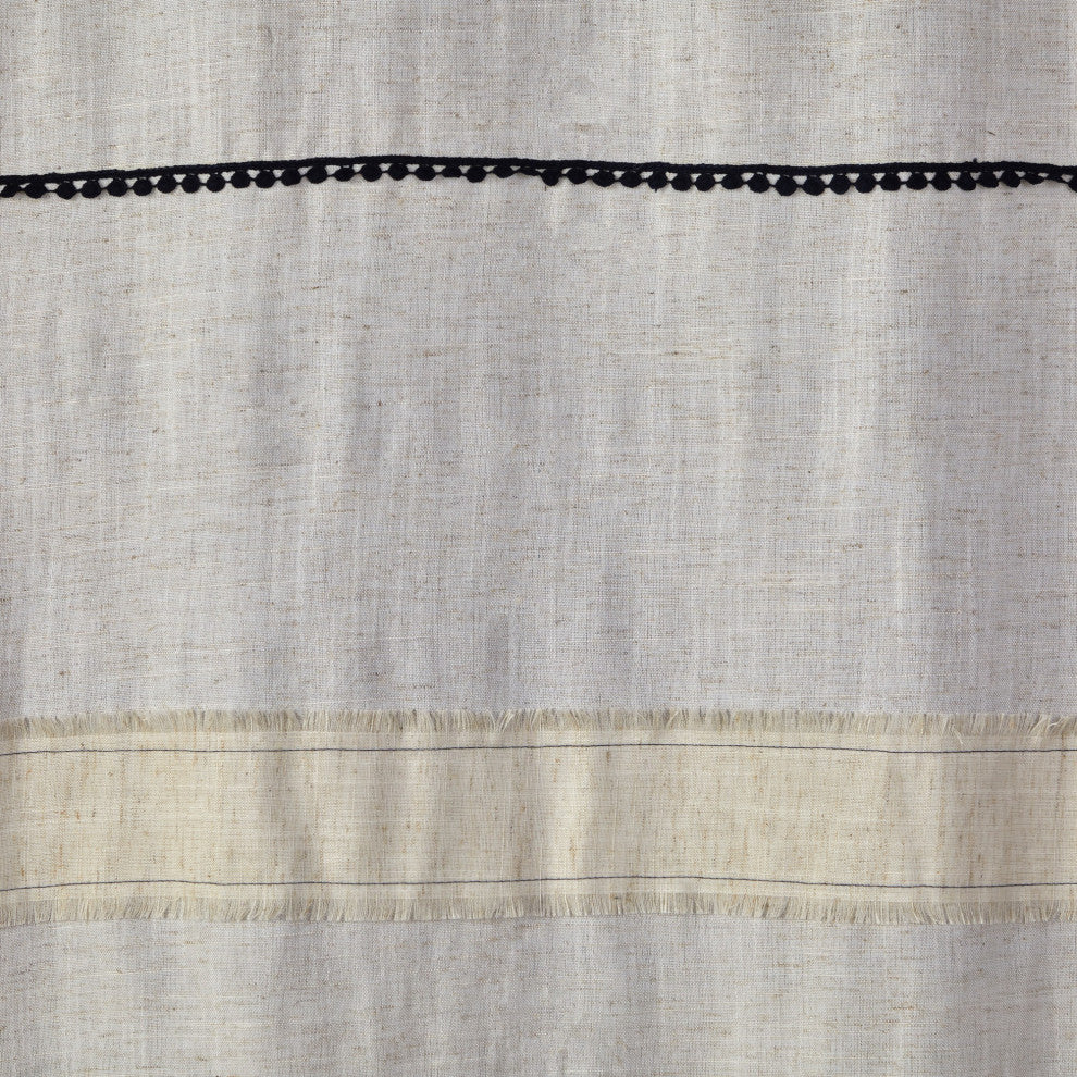 SKL Home Subtle Stripe 63 Panel Pair - Linen 52x63