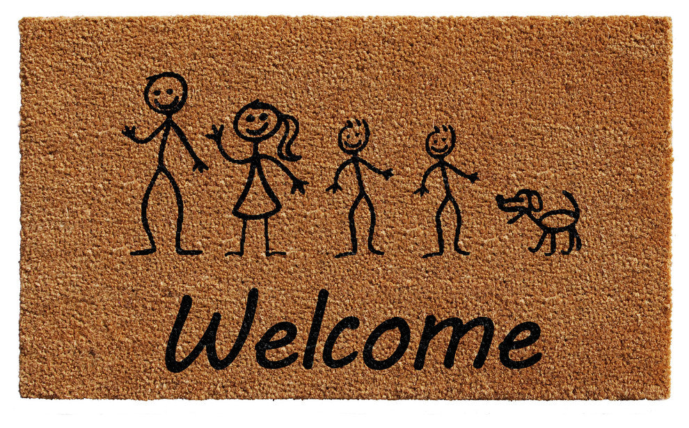 Stick Family Doormat, 24"x36"