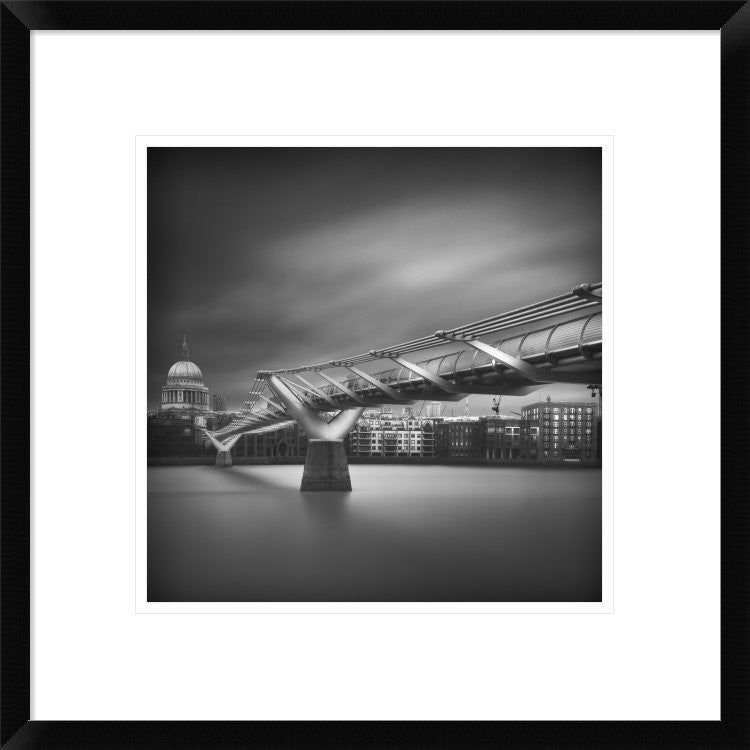 "Millennium Bridge" Framed Digital Print by Ahmed Thabet, 20"x20"
