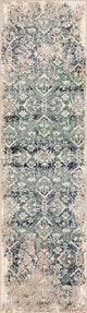 Heritage Anna Distressed Moroccan Area Rug, Ivory/Blue, 2'2 X 7'11 Runner