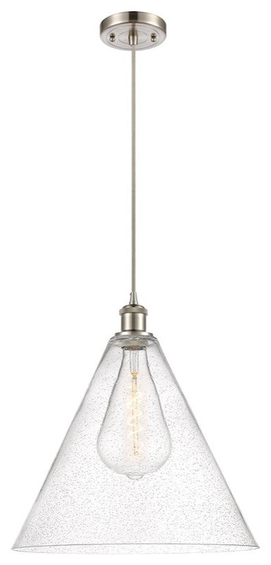 Innovations Lighting 516-1P-SN-GBC-164-LED Ballston Cone 1 Light 16" Pendant