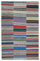 Rug N Carpet - Handmade Oriental 7' 3'' x 11' 2'' Unique Patchwork Kilim Rug