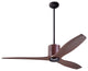 LeatherLuxe Fan, Bronze/Choc., 54" Mahogany Blade, Wall/Remote Control