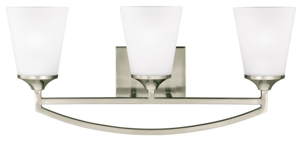 Generation Lighting Lighting 3-Light Wall/Bath, Brushed Nickel