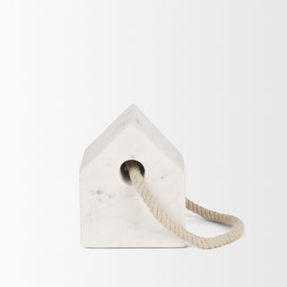 Raena White Marble House Door Stopper