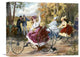 "Tricyclists In The Park" Stretched Canvas Giclee by Henry Bell, 16"x13"