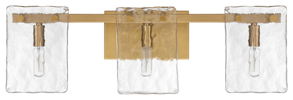 Genry 3-Light Bathroom Vanity Light, Warm Brass