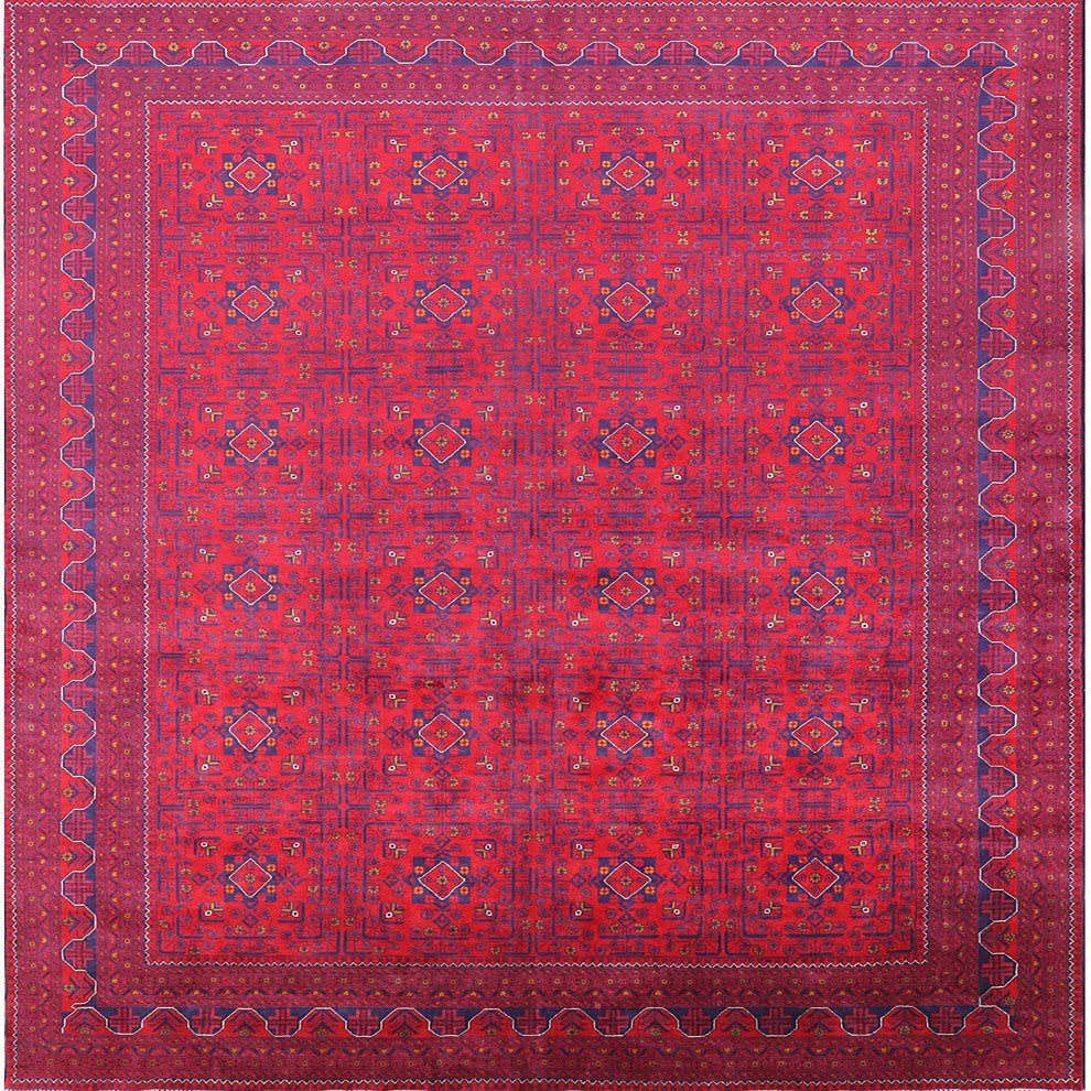 Ahgly Company Indoor Square Mid-Century Modern Area Rugs, 6' Square